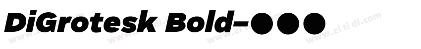 DiGrotesk Bold字体转换